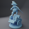 Blix the Goblin, mid-battle cart pose (Twin Goddess)