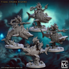 Tidal Sharks Riders A-D Set (50mm Base, mit allen Händen)