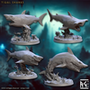 Tidal Sharks A-D Set (50mm Base)