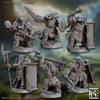 Ivory Sentinels A-F Set (30mm Base, mit allen Händen)