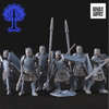 Krieger des grauen Schlosses mit Speer und Schild / Grey Castle warriors with spears on foot