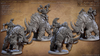 Behemot Riders A-D Set (50mm Base, mit allen Händen)