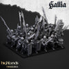 Gallia Men at Arms with Halberds and Shields - Highlands Miniatures (10 Modelle)