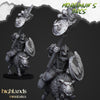 Ork-Wildschweinreiter mit Speeren / Mounted Orcs with Spears (5 Miniaturen)