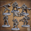 Vanguard Fighters A-F Set (30mm Base, mit allen Händen)