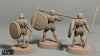 Königreich Eros Krieger mit Speer und Schild - Set aus 3 Miniaturen