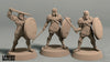 Königreich Eros Krieger mit Schwert und Schild - Set aus 3 Miniaturen