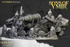 Dwarf Flamethrower Artillery Set - Highlands Miniatures